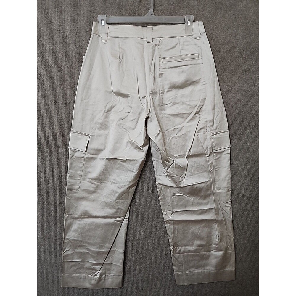 Old Navy Satin Cargo Barrel Wide-Leg Pants Womens 10 Silver Gray NEW - Picture 6 of 11